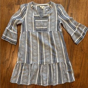 Style & Co. Women's Bobo Midi Dress - Blue and White Geometric